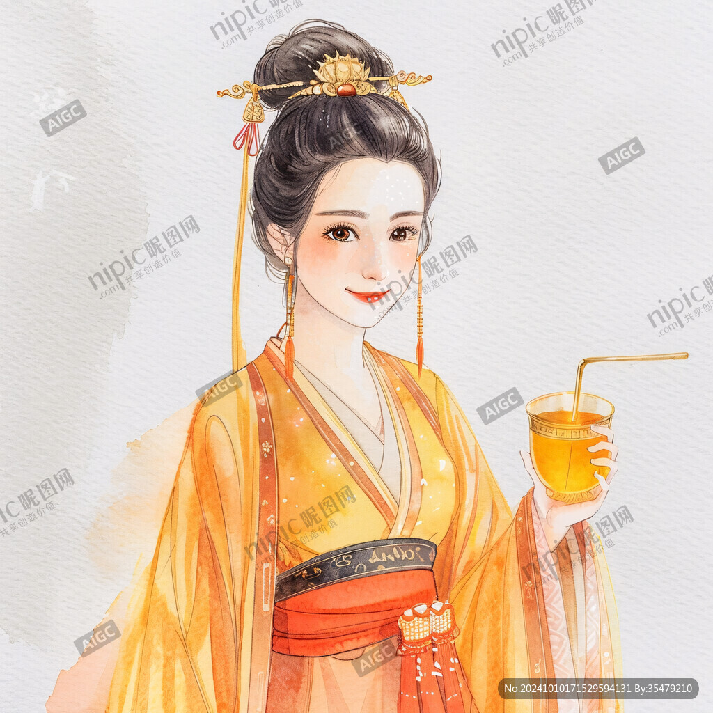 古装女孩插画