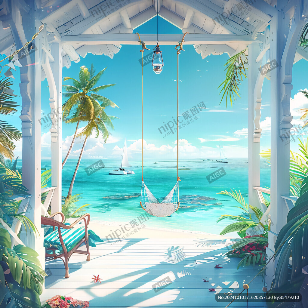 海边风景插画