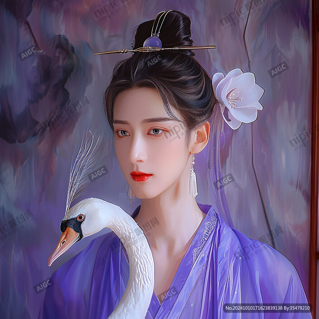 汉服美女插画