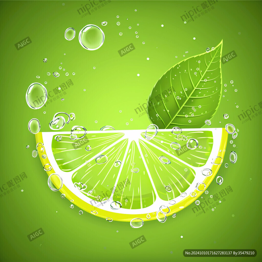 水果青柠插画