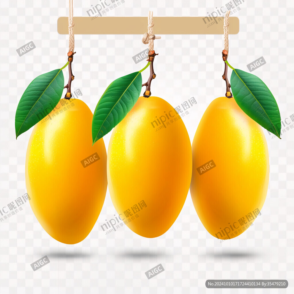 一串芒果手绘