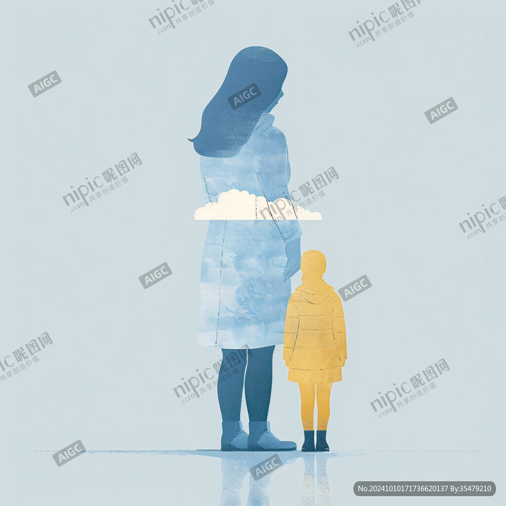 人物背影插画