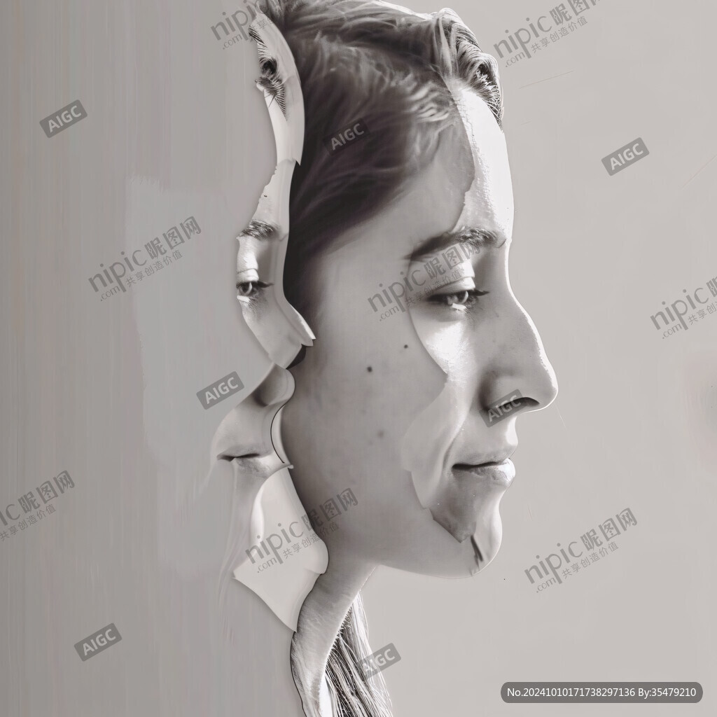 美女人物侧脸