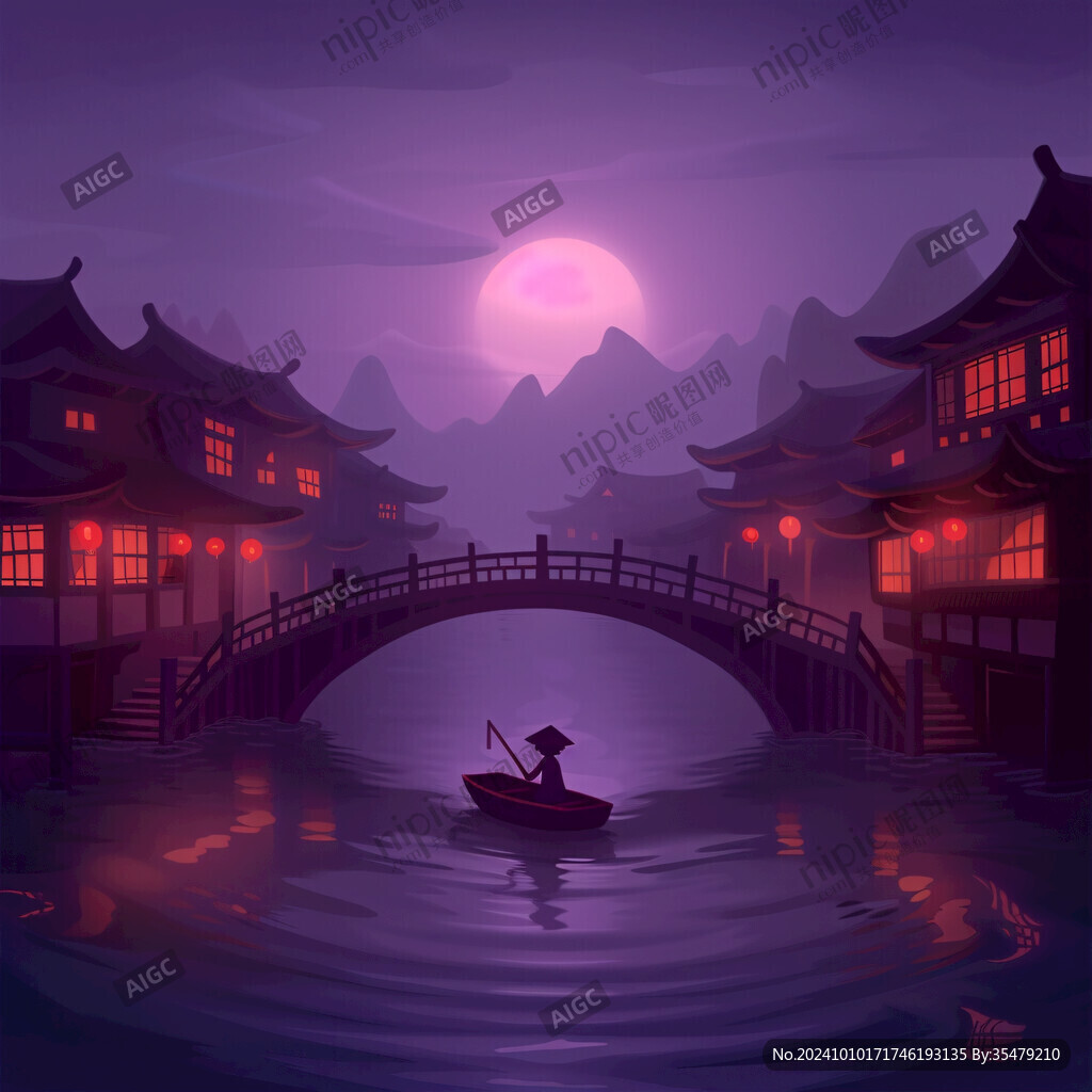 串月桥插画