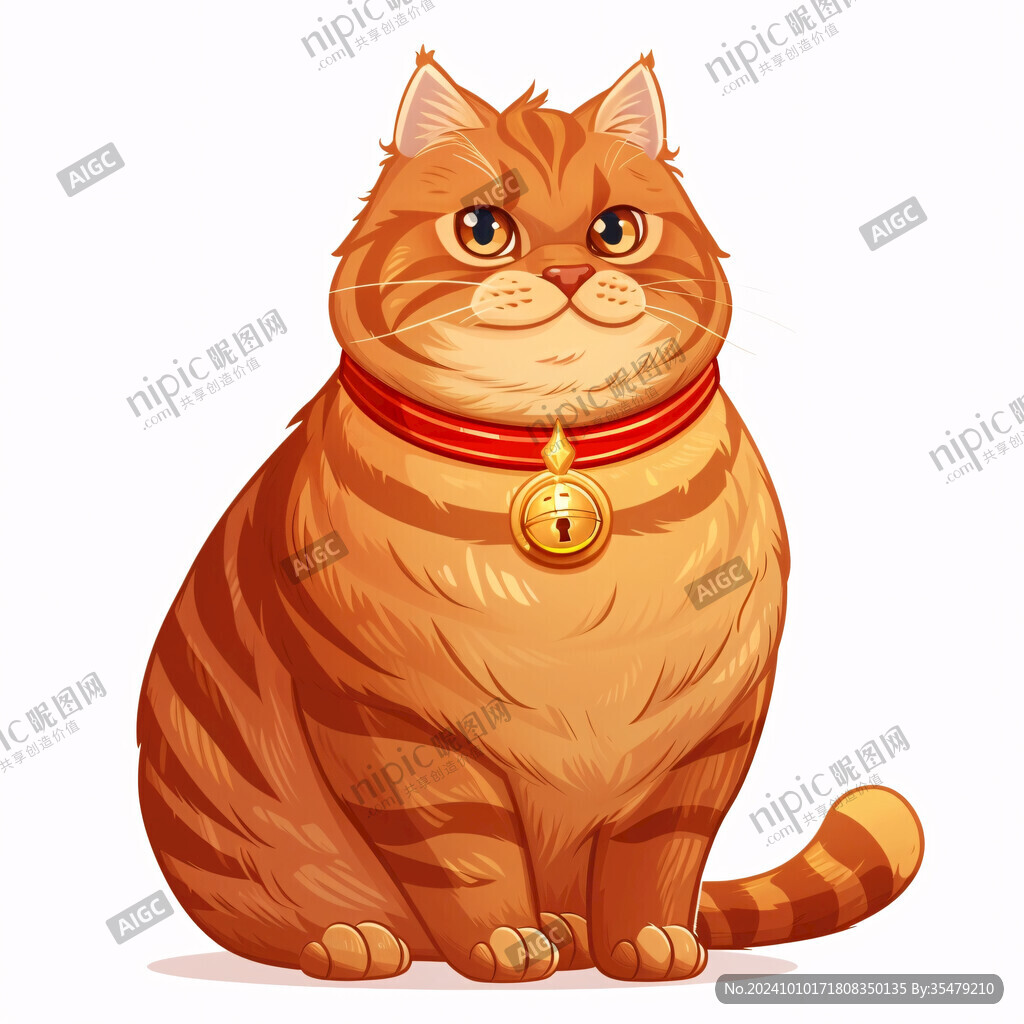 大胖橘可爱猫咪插画