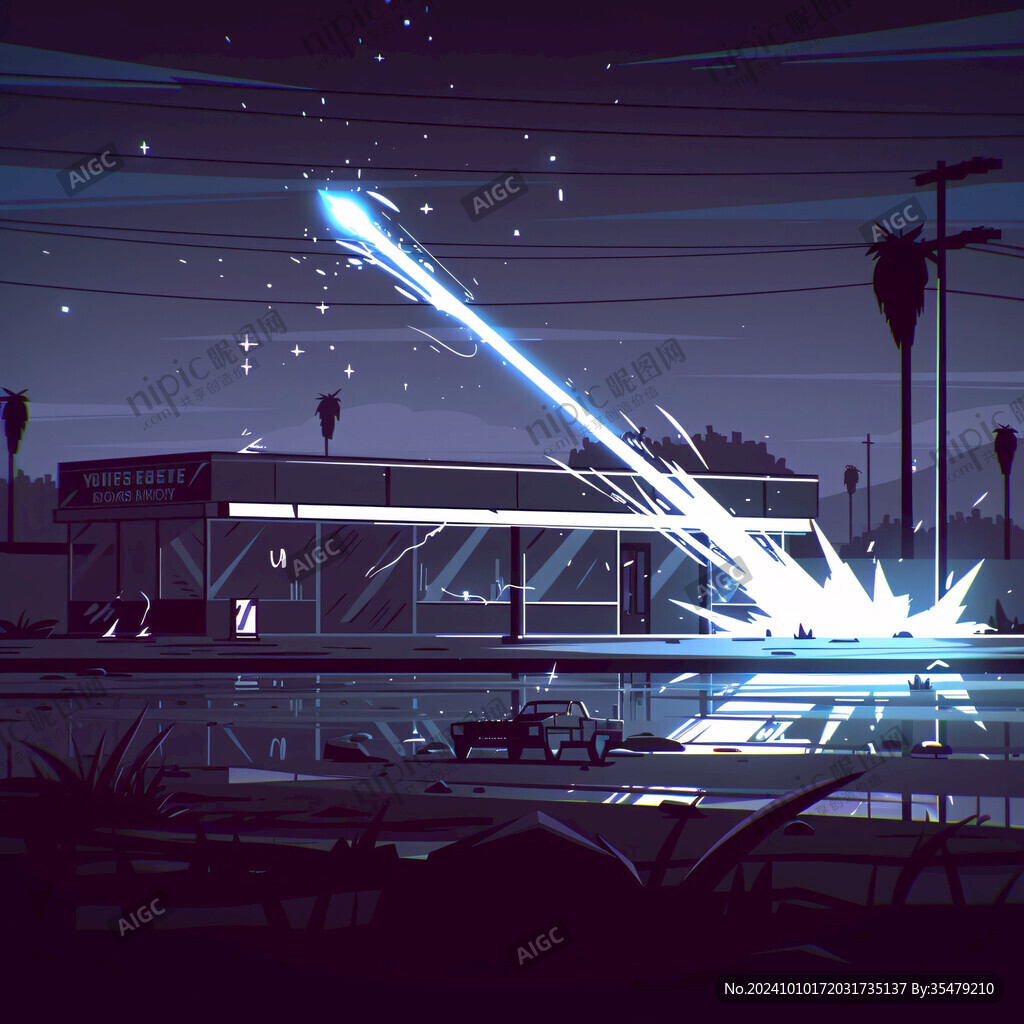 场景赛博插画