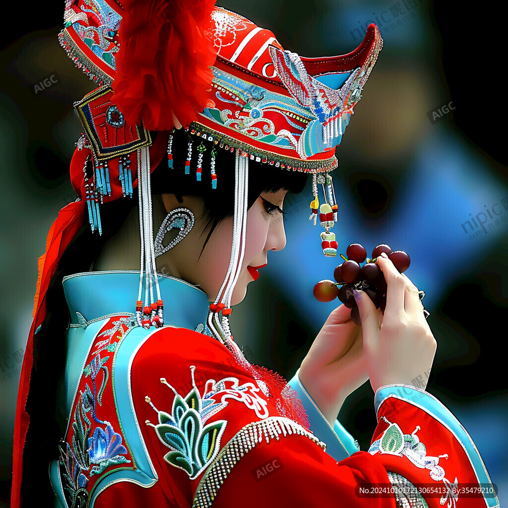 土家族美女插画