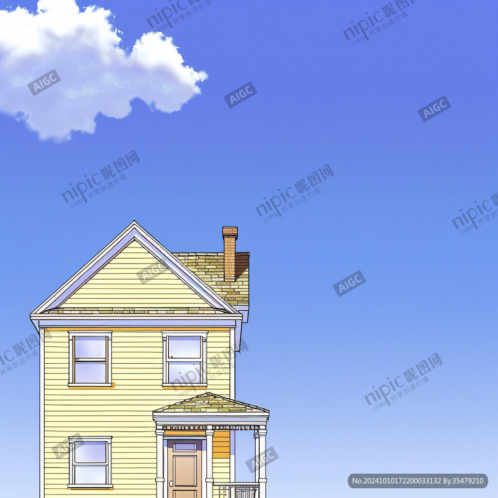 小洋房插画