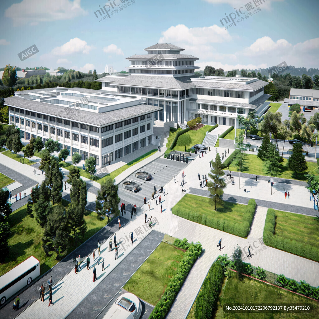 厂区鸟瞰图模型下载