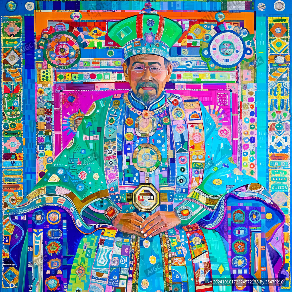 蒙古餐厅墙画