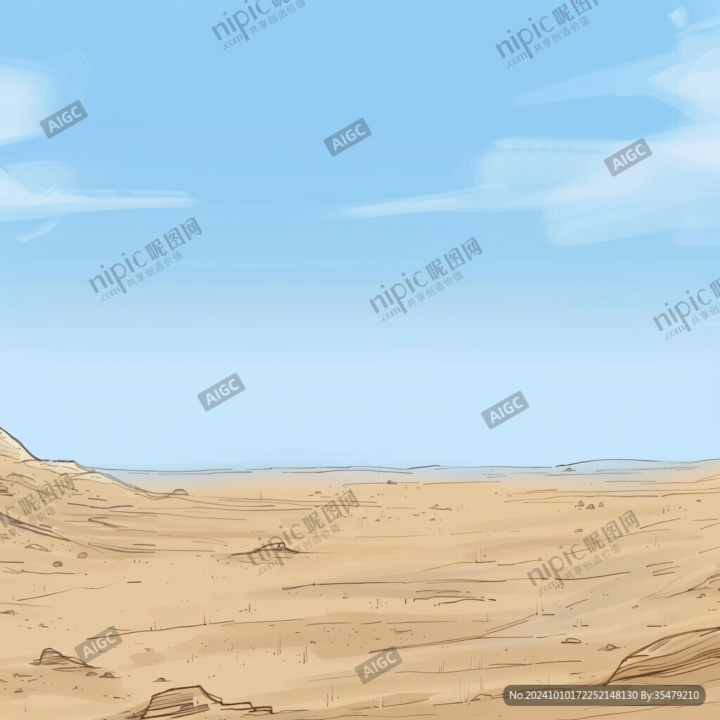 戈壁滩插画