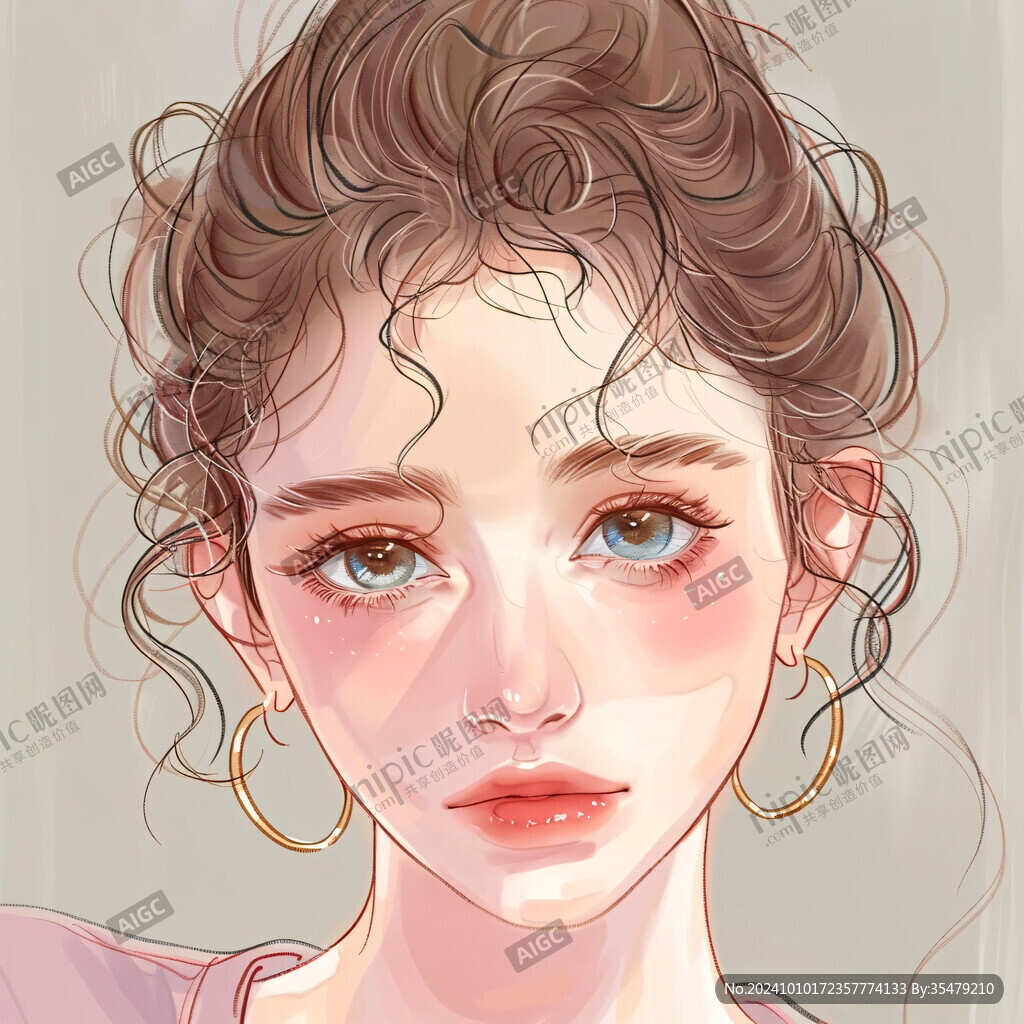 时尚美妆节日插画女孩