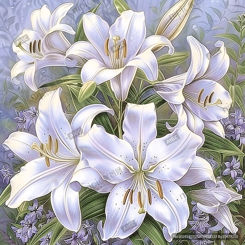装饰画百合花