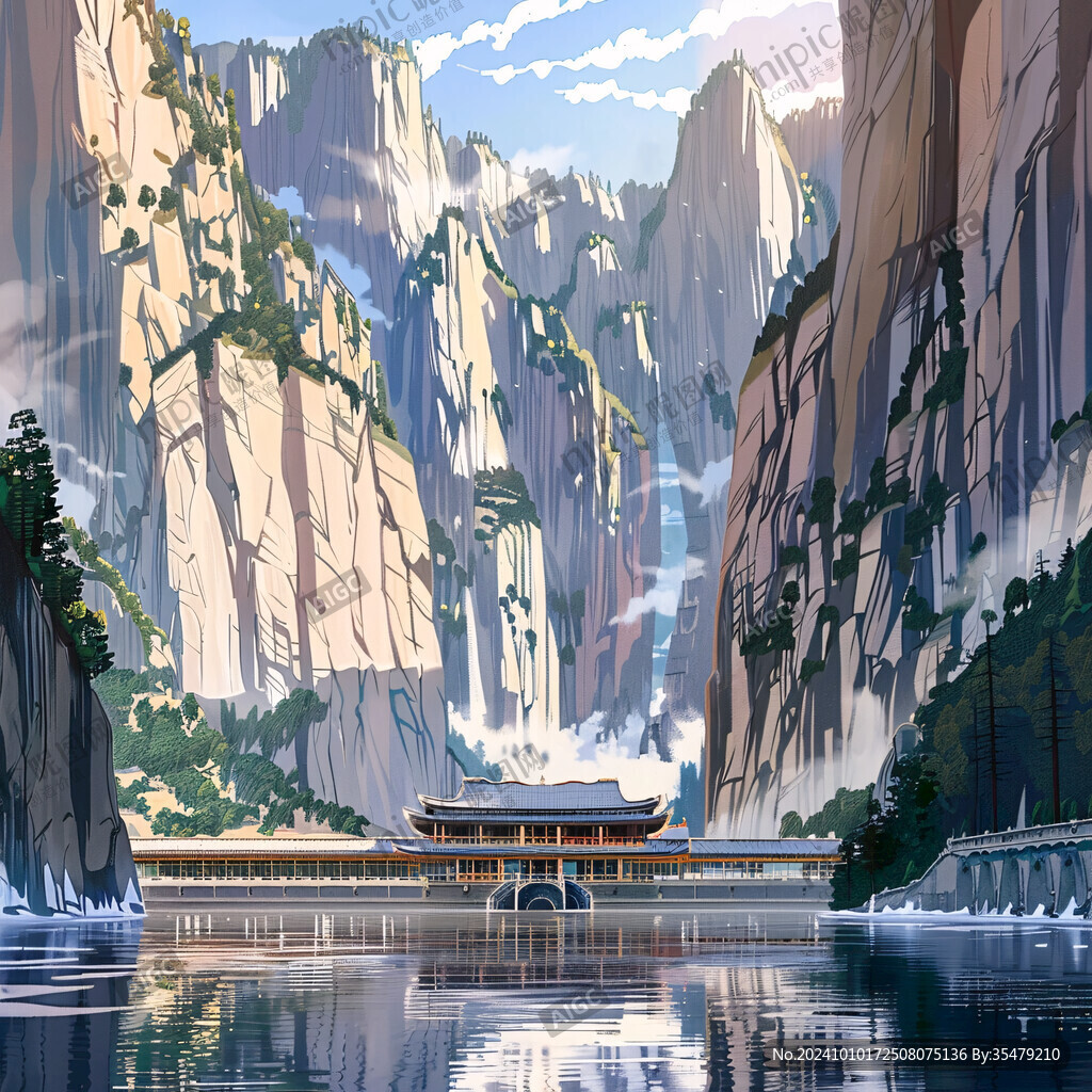 雁荡山插画