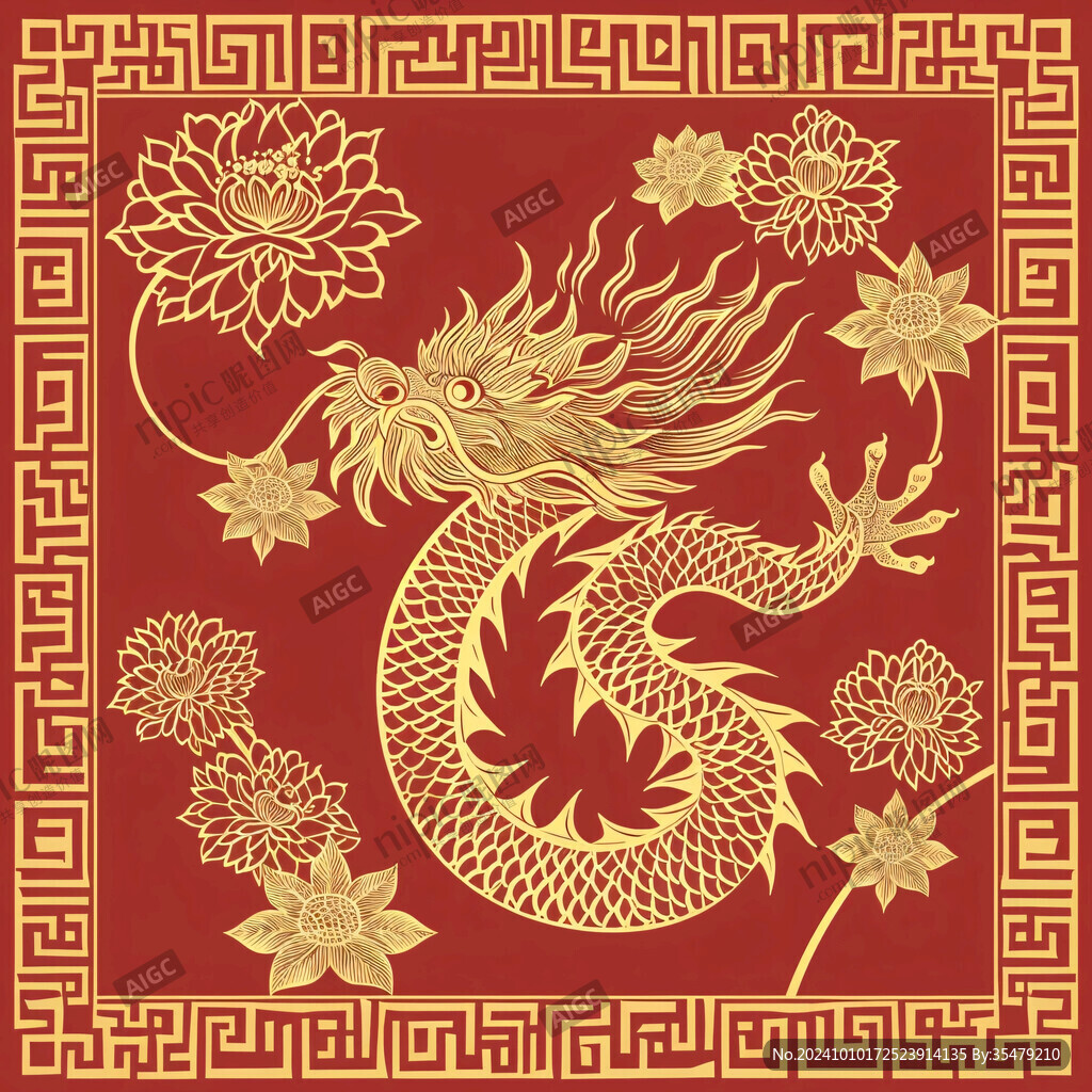 龙年地毯插画