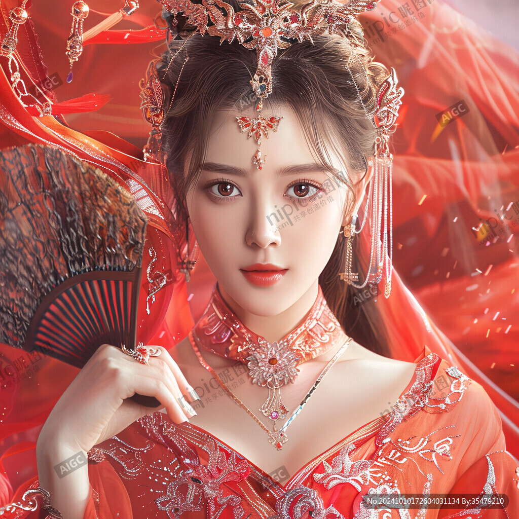 古风嫁衣美女