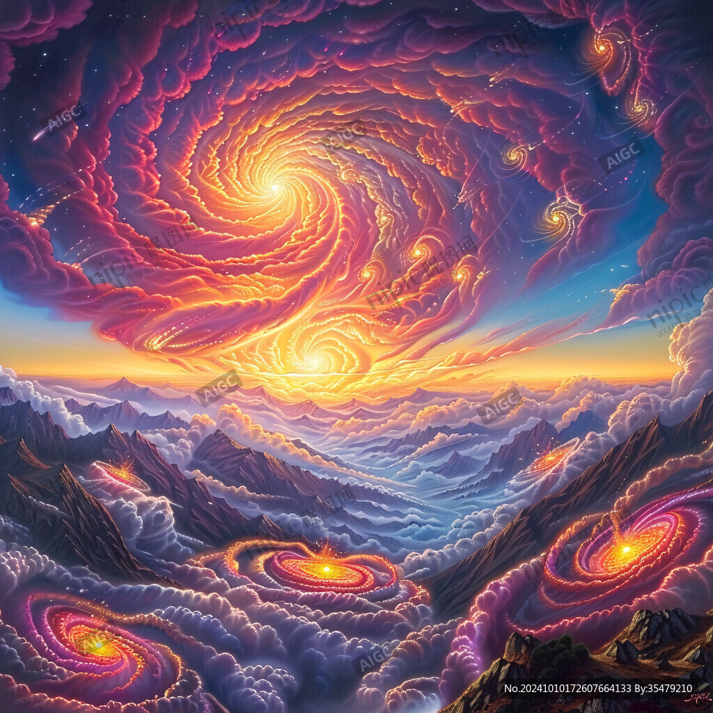 星云漩涡装饰画