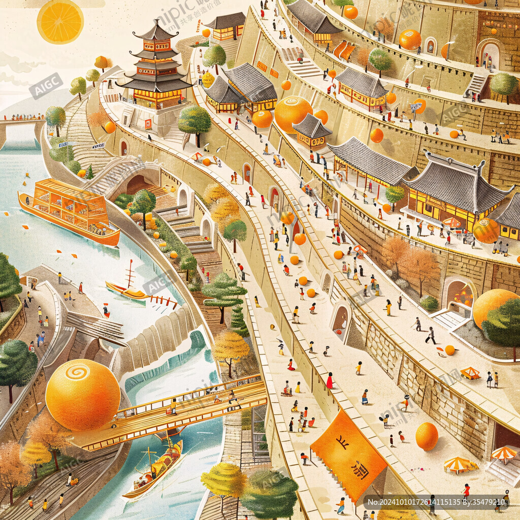 中国城市系列插画设计