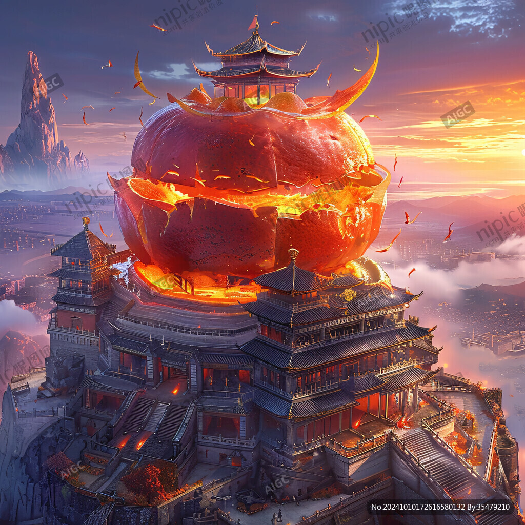 宫殿楼阁仙境仙人大殿