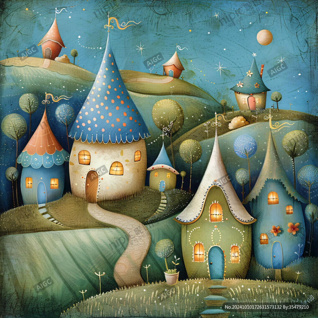 梦幻城堡插画