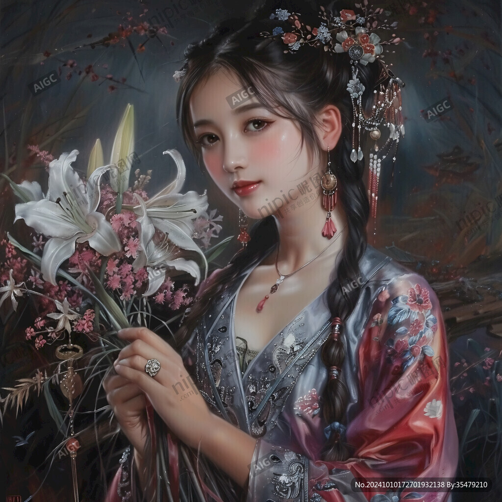 AI创作图写实唯美插画 cg绘画作品 板绘人像 厚涂头像 古风美女头像插画封面 厚涂少女 cg插画 厚涂插画 厚涂手绘 cg绘画 日韩厚涂 ...
