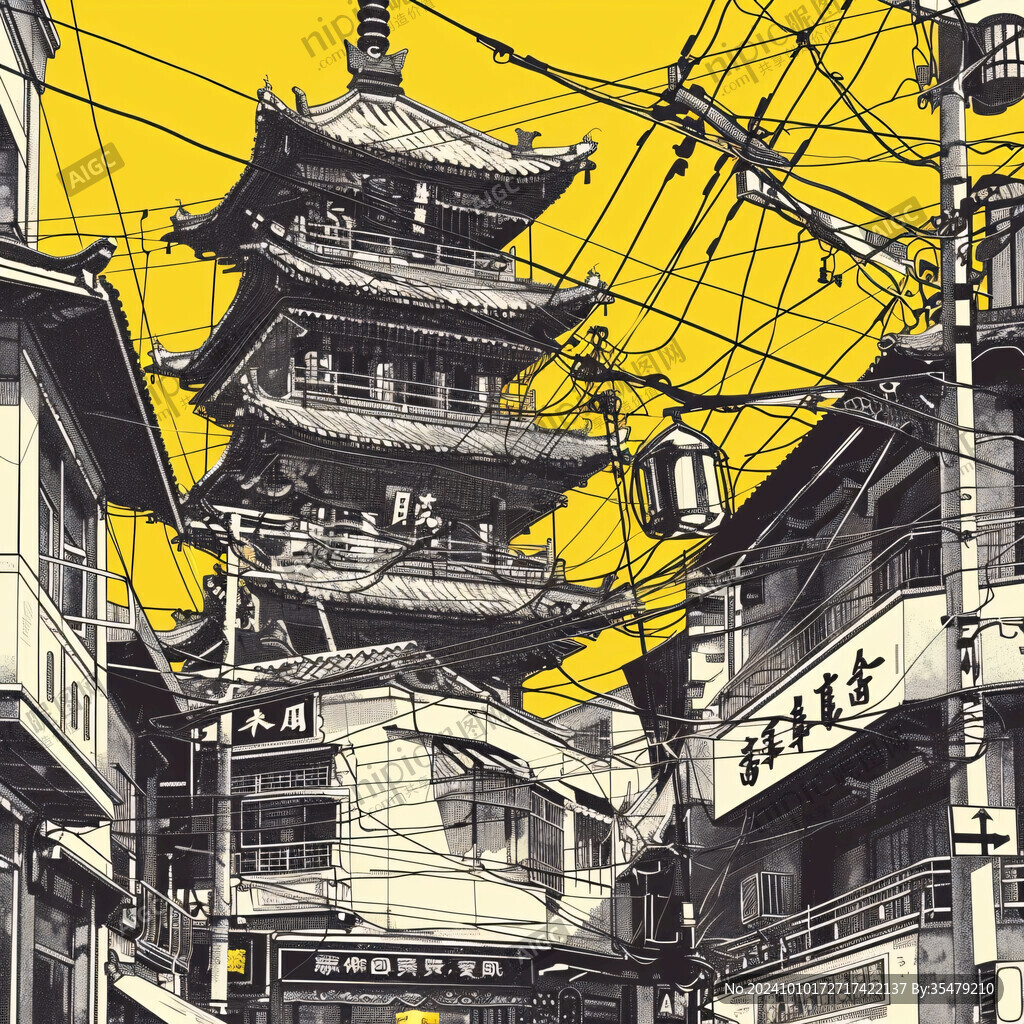 金马碧鸡坊插画