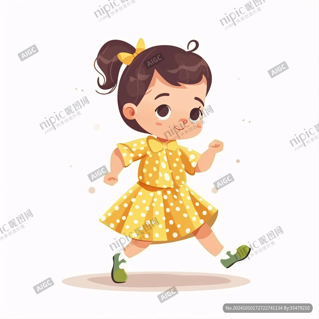 奔跑的小姑娘