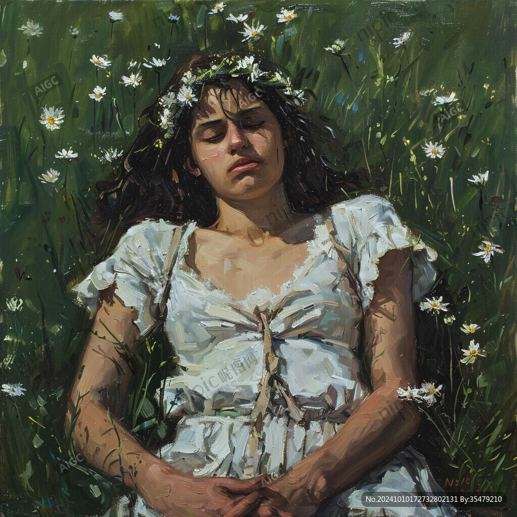 少女油画
