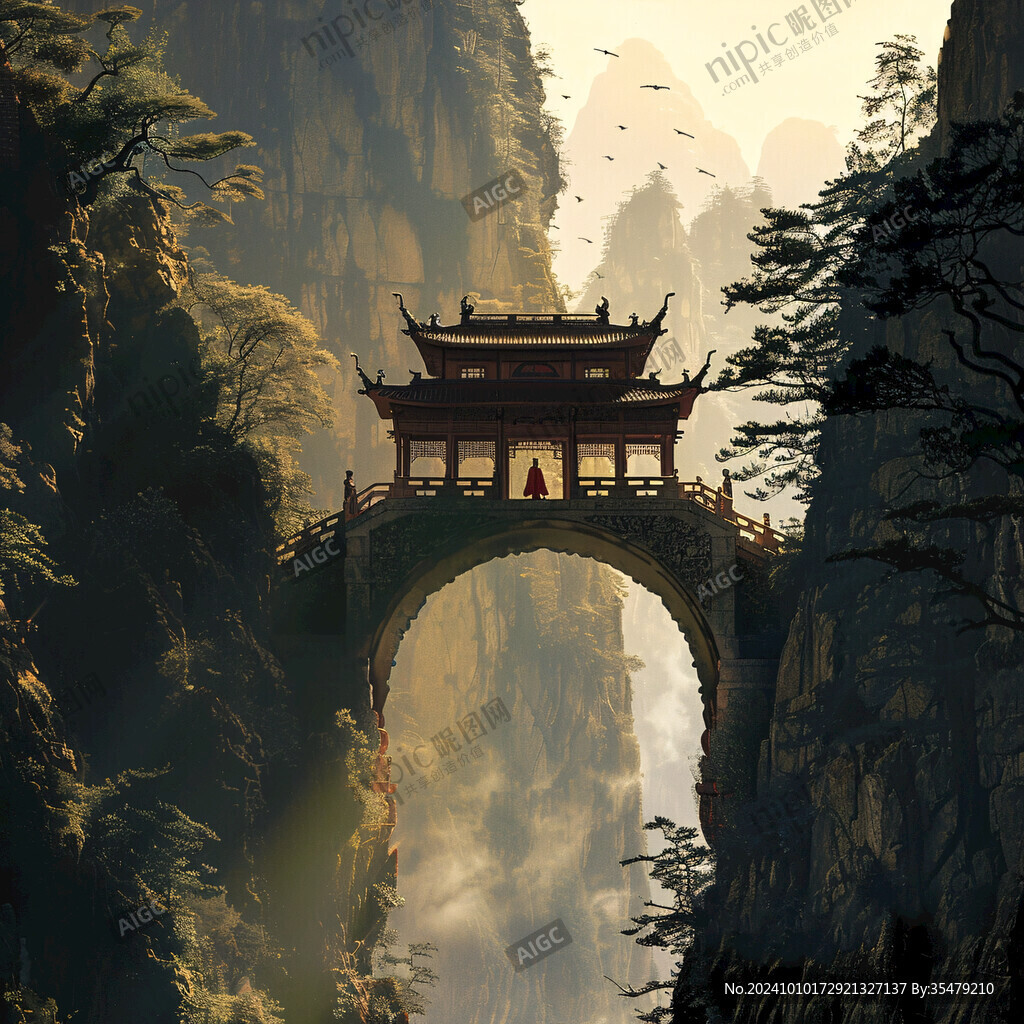 宫殿楼阁仙境仙人大殿