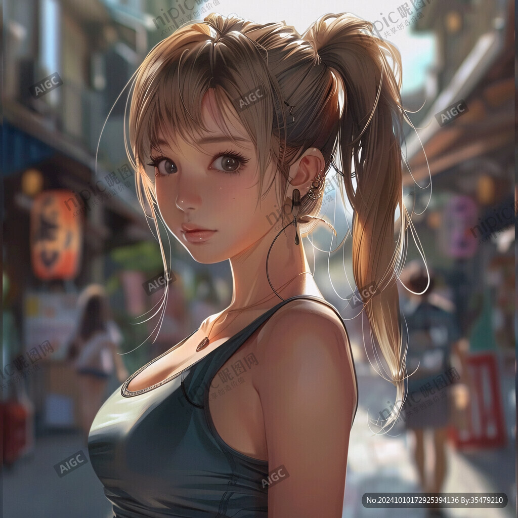 日韩厚涂插画