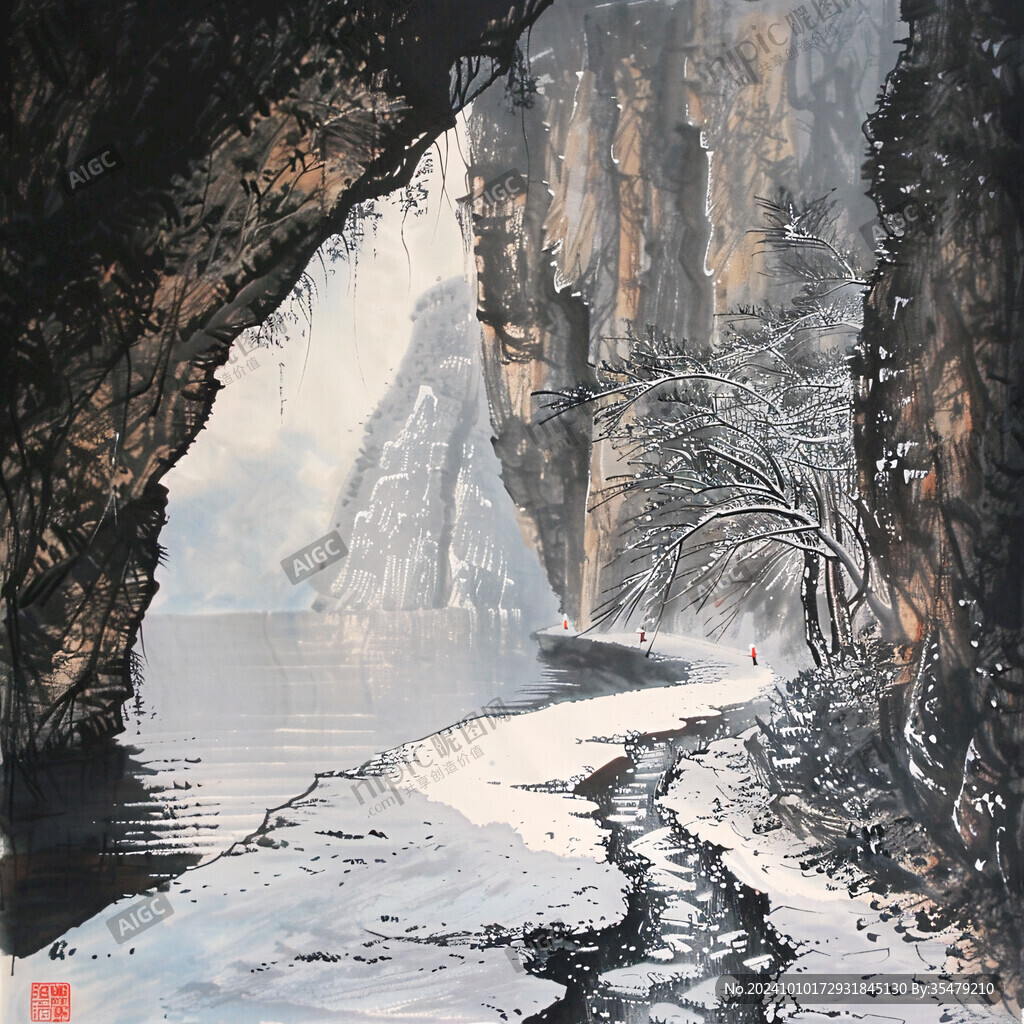 冰雪世界立体画
