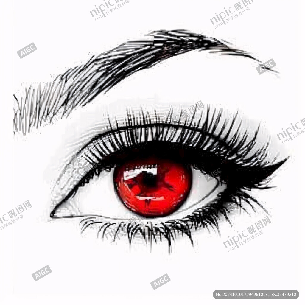 美女眼睛插画