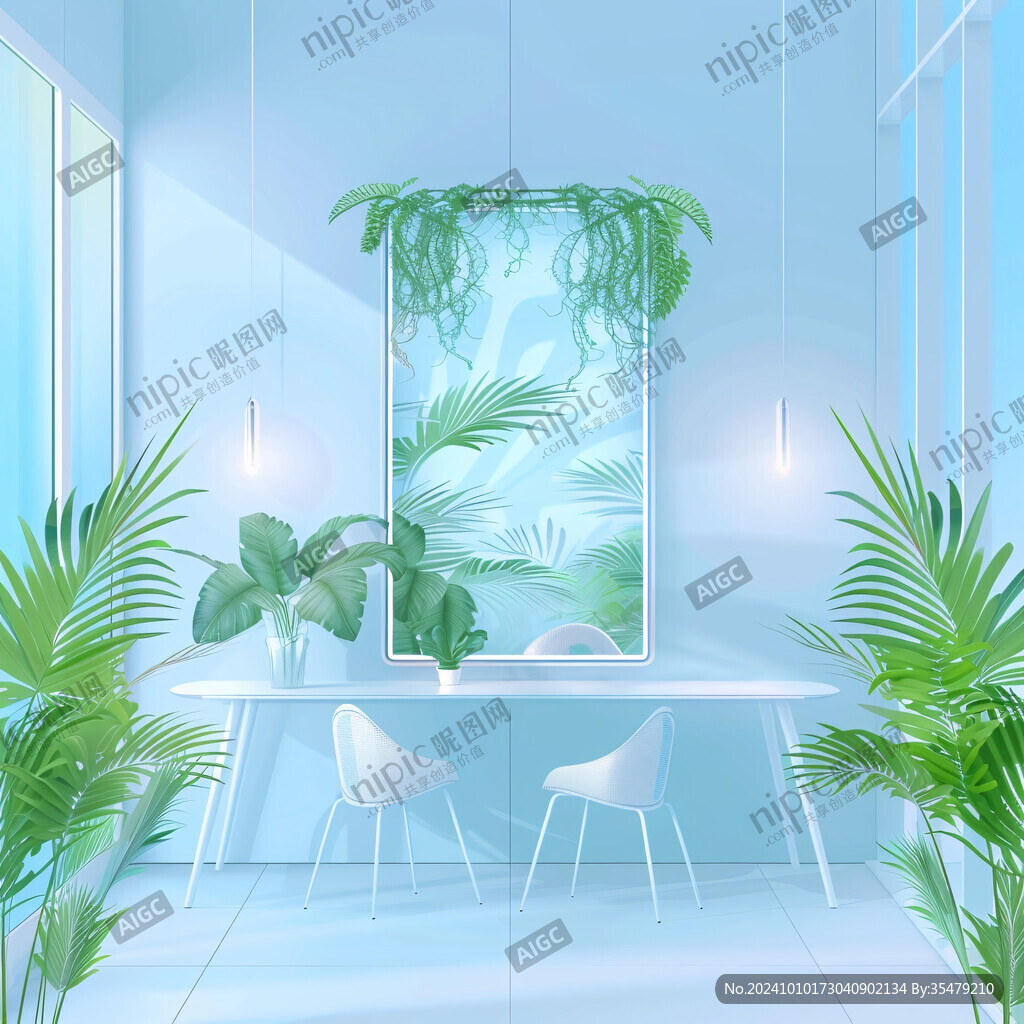 蛇形植物客厅装饰插图