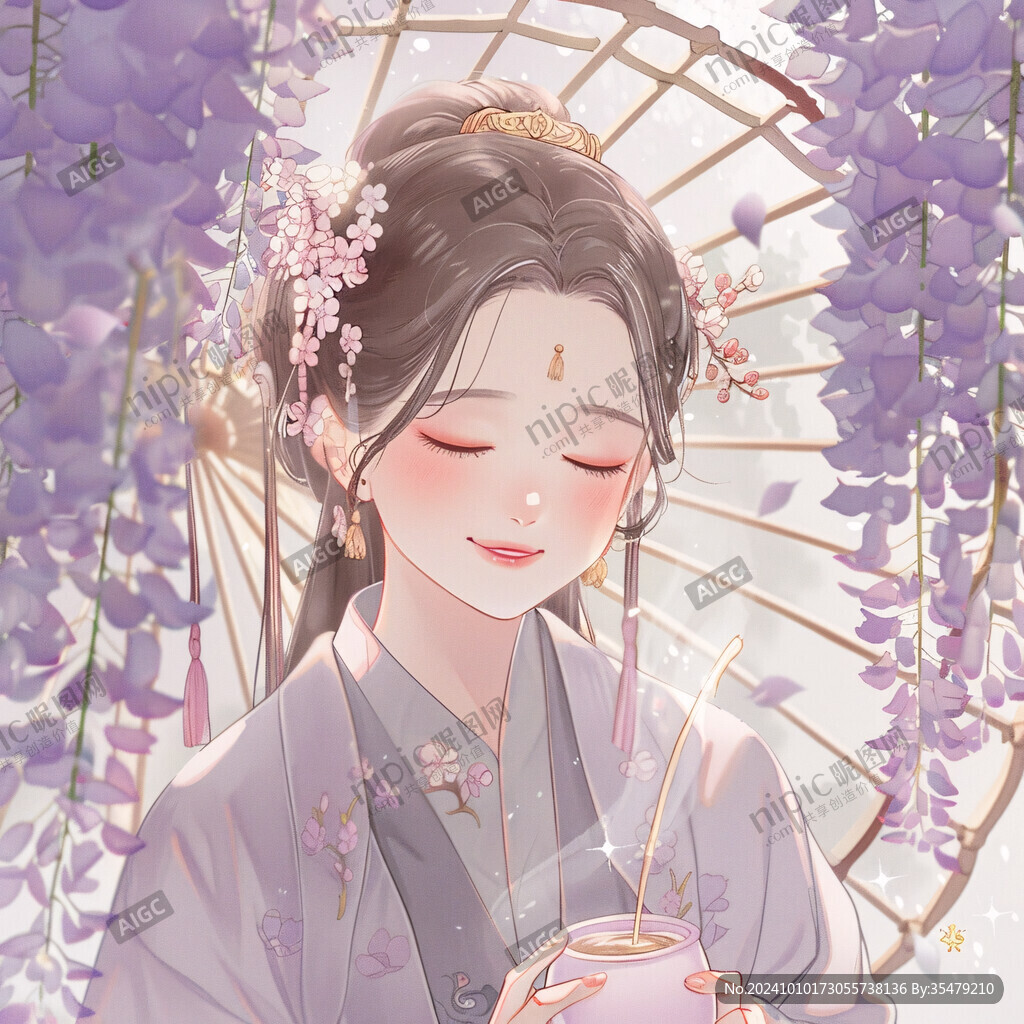 汉服女孩插画