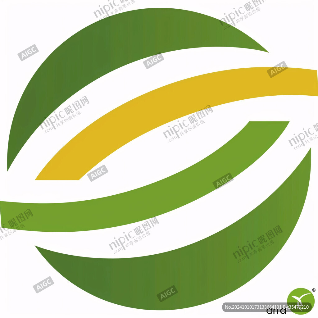 黄绿球形logo