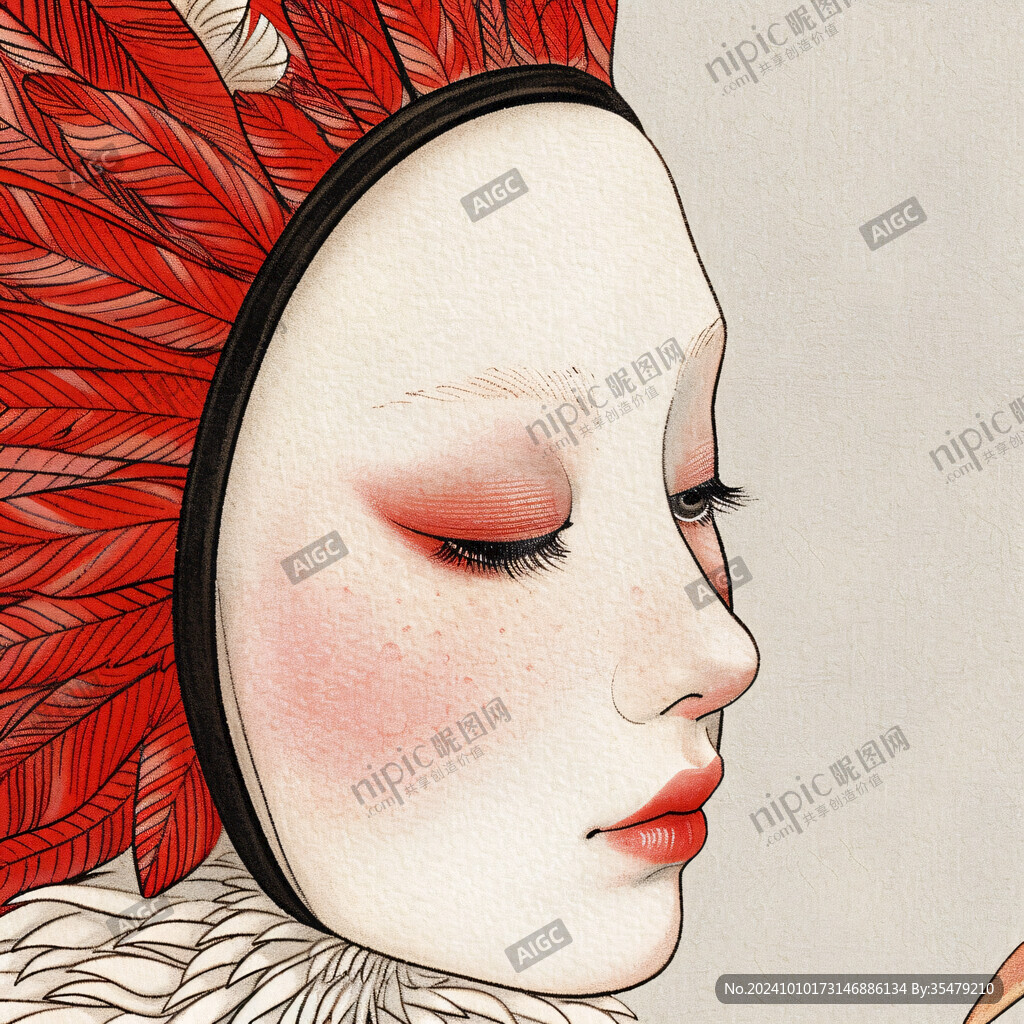 民族女孩插画