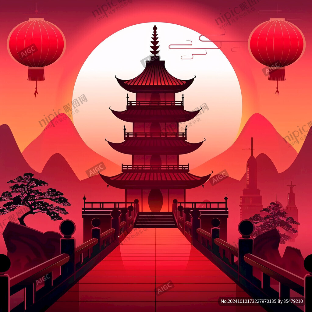 万寿塔插画