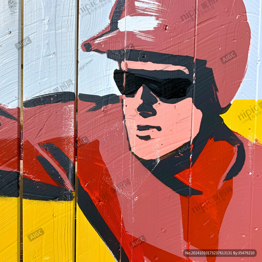 人脸色块拼接装饰画