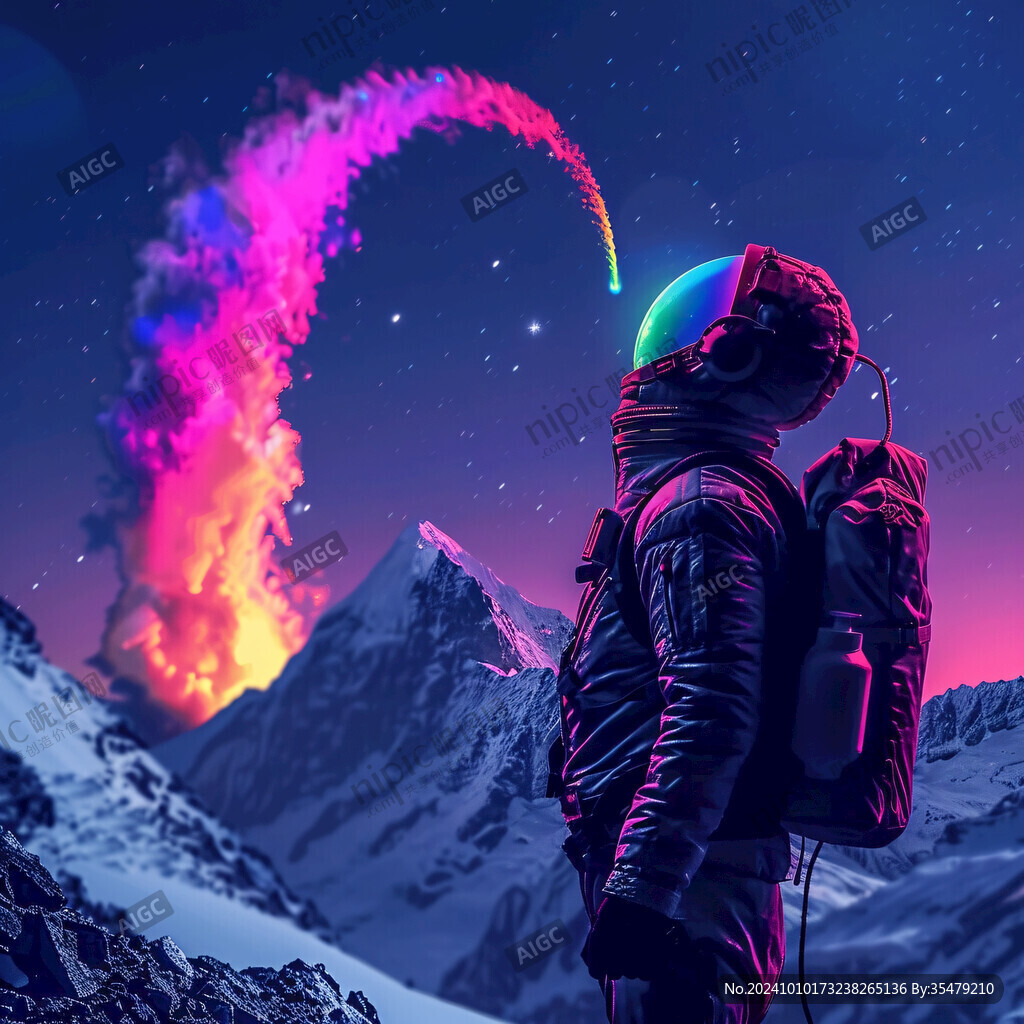 红色背景kv探索宇宙
