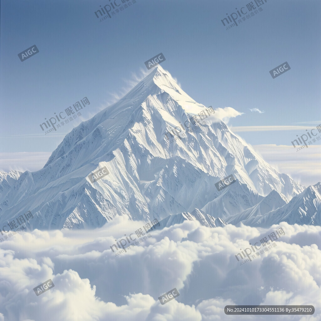 珠穆拉玛峰插画