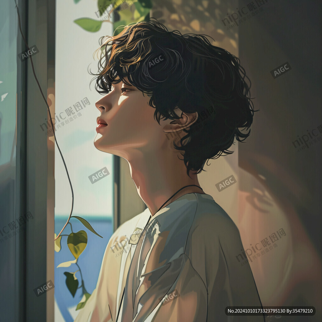 手绘追光的少年