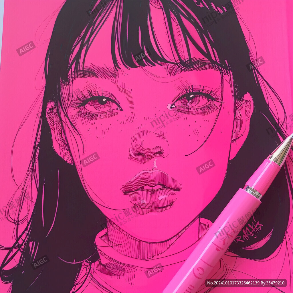 少女海报插画