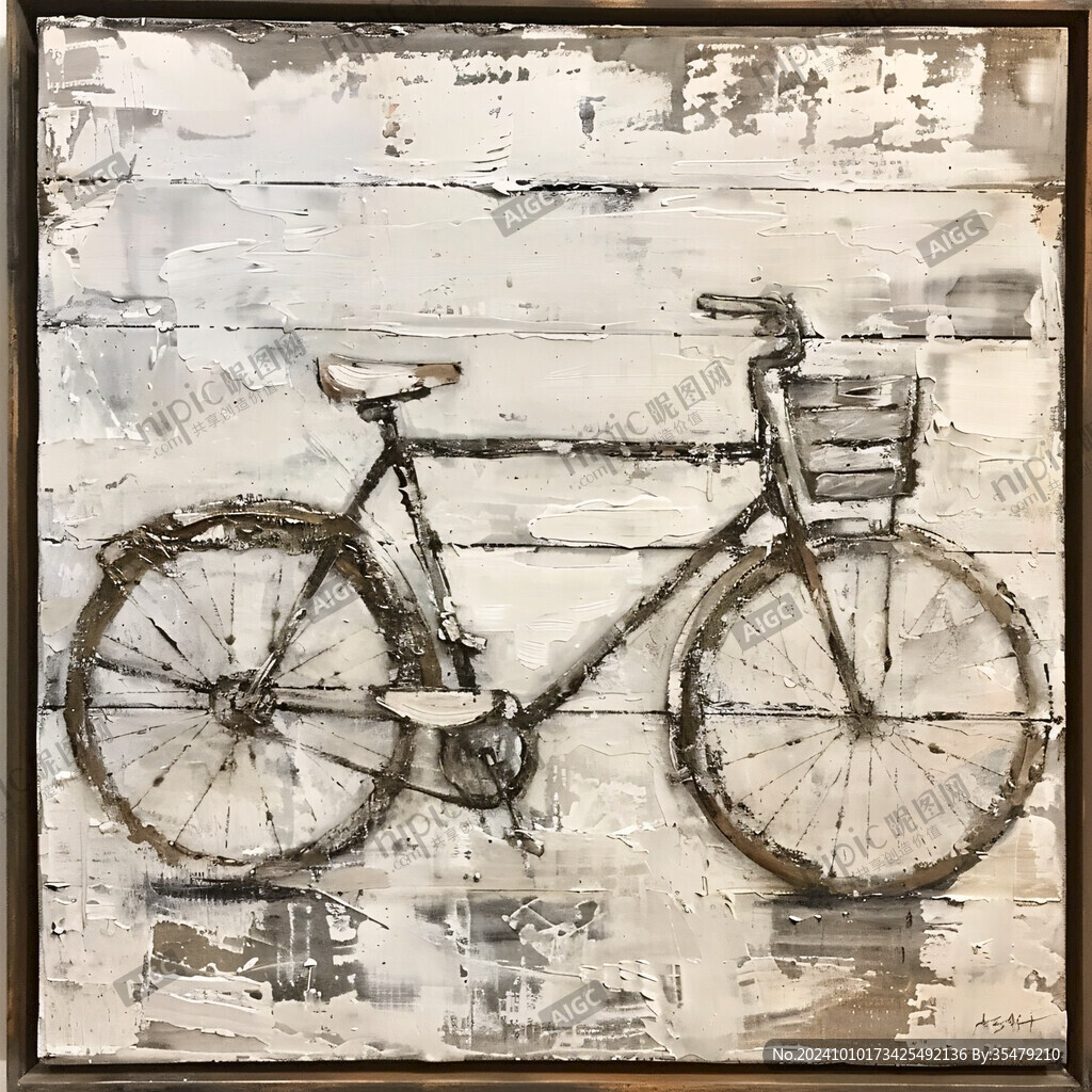 自行车挂画