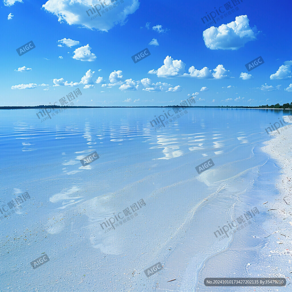 咸水湖旅游湖水盐云朵