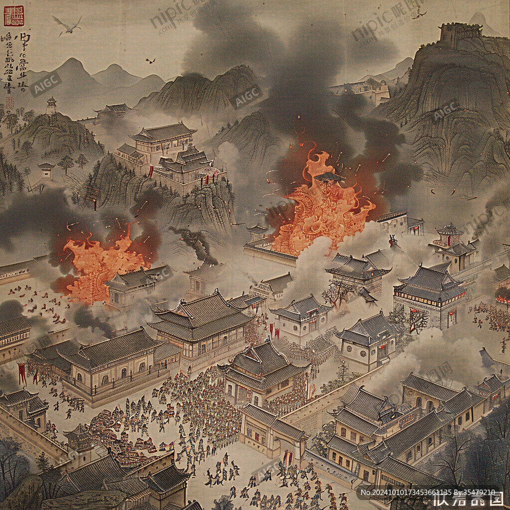 鸦片战争场景图