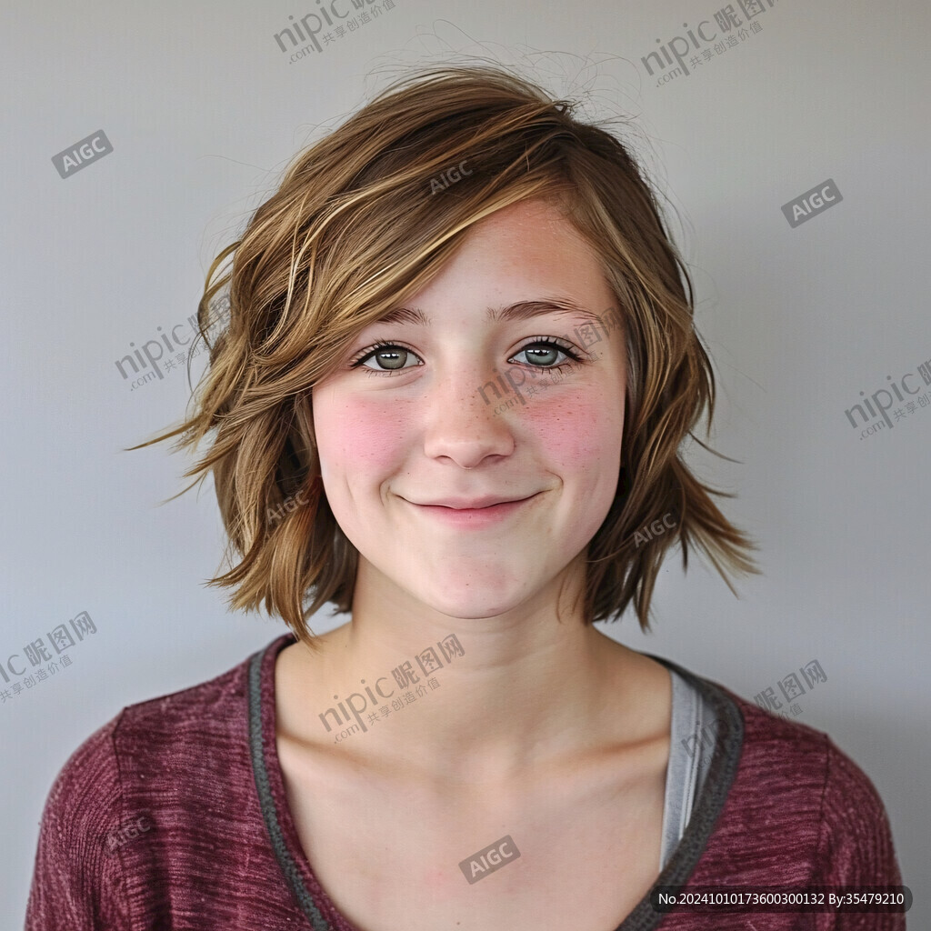 棕黄色头发反光