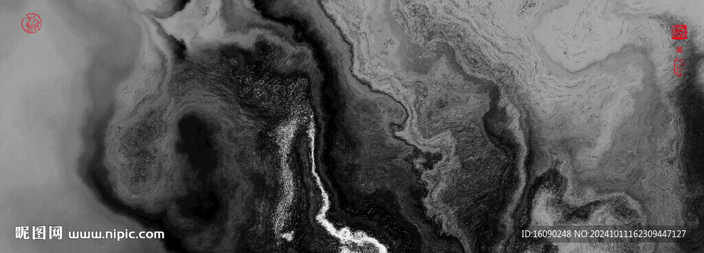 茶室水墨画