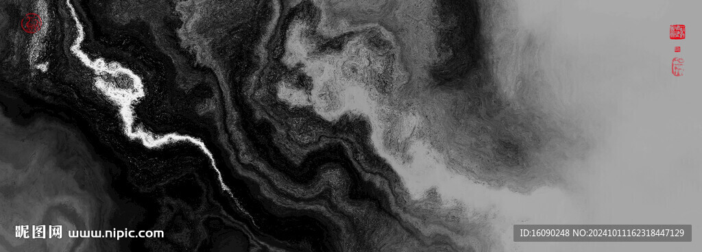 黑白水墨装饰画