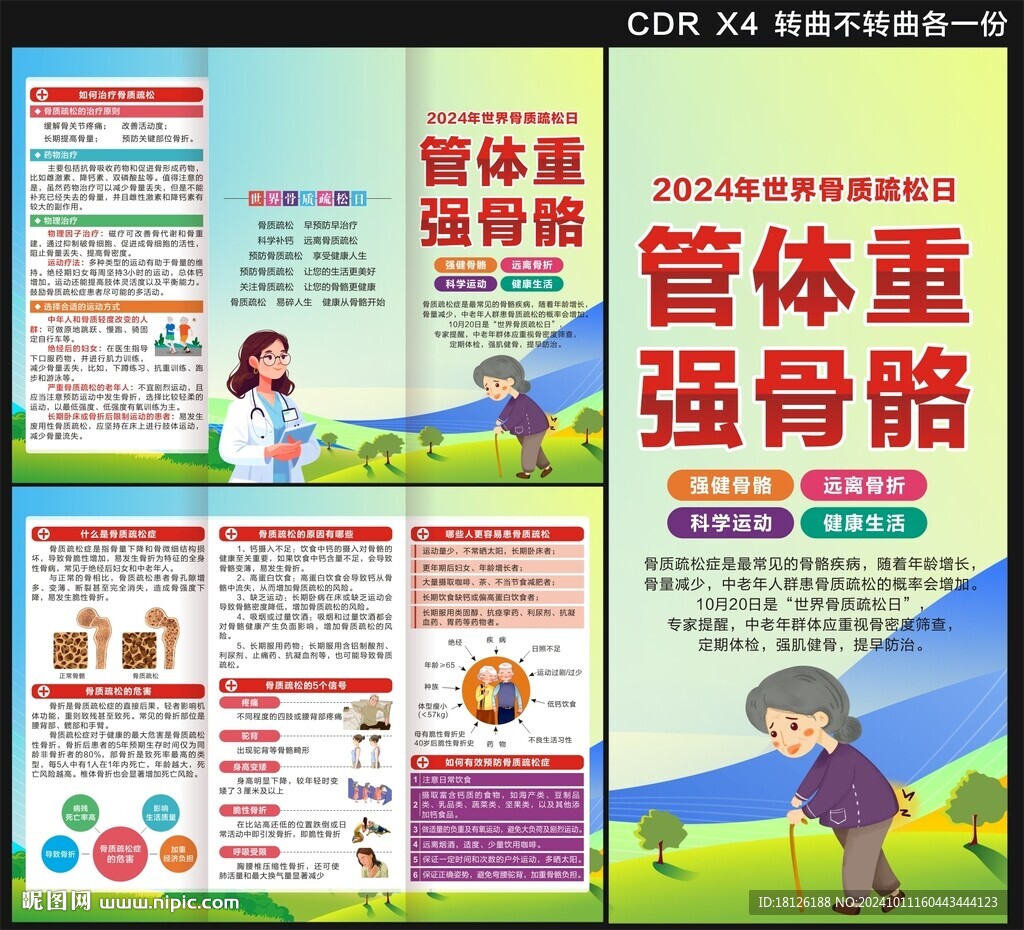 2024世界骨质疏松日三折页