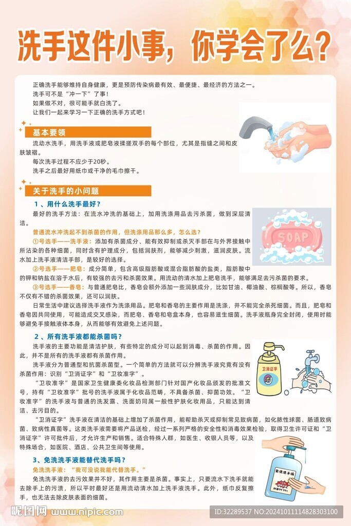 洗手这件小事你学会了么